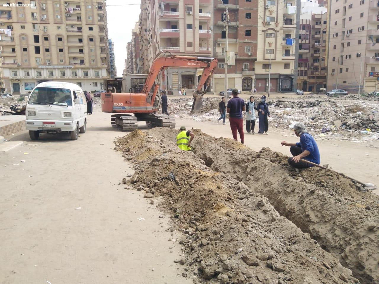 توصيل الغاز الطبيعى لمنطقة تقسيم الشرطة بمدينة كفر الشيخ