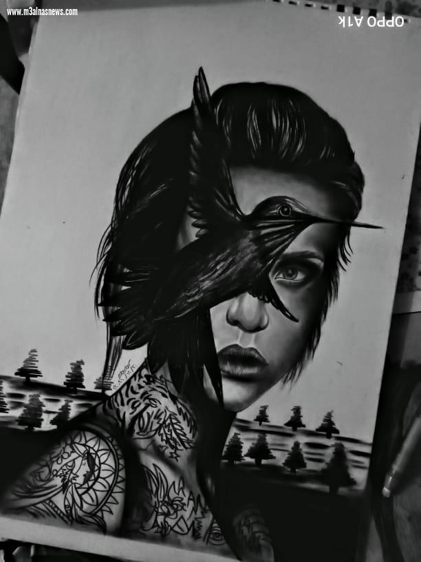 منار عادل ... بنت محافظة اسيوط ... فنانة تشكيلية فاقت التوقعات 