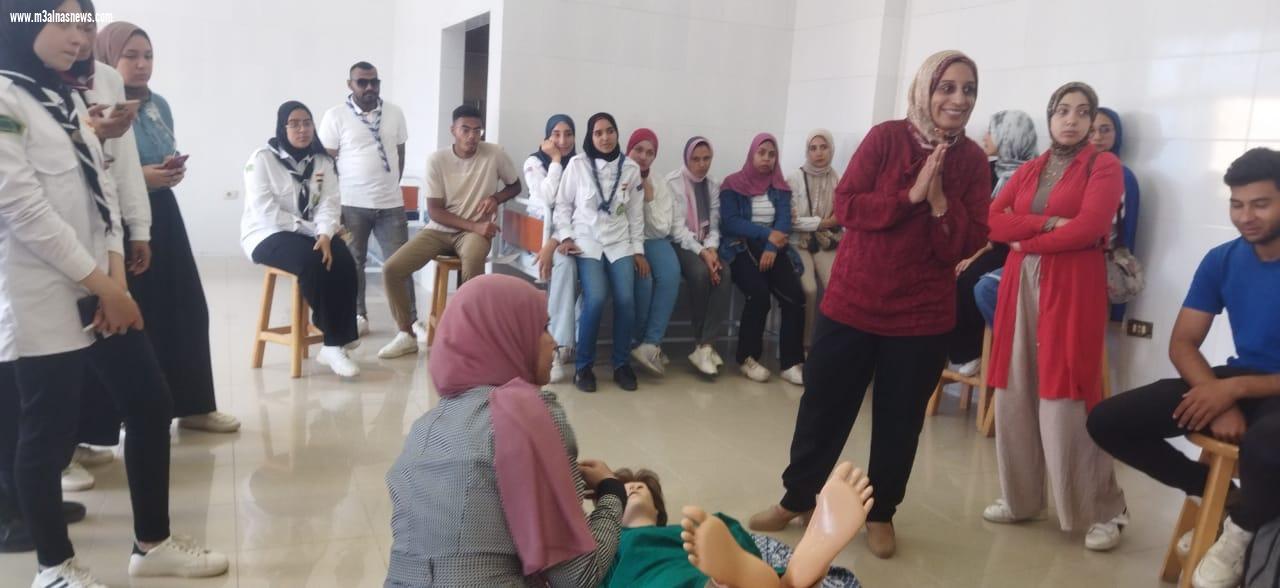دورة تدريبية عن الإسعافات الأولية لفريق الجوالة بجامعة كفر الشيخ