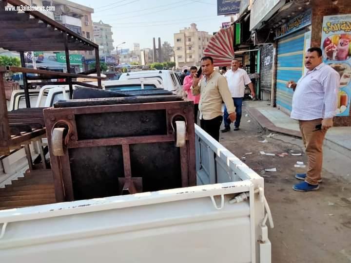 رئيس مركز ومدينة الحامول يتابع استمرار حملات رفع الاشغالات بشوارع المدينة