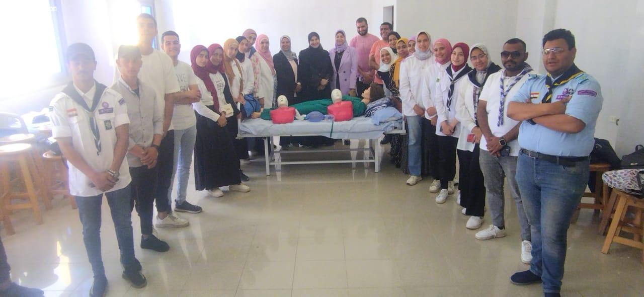 دورة تدريبية عن الإسعافات الأولية لفريق الجوالة بجامعة كفر الشيخ