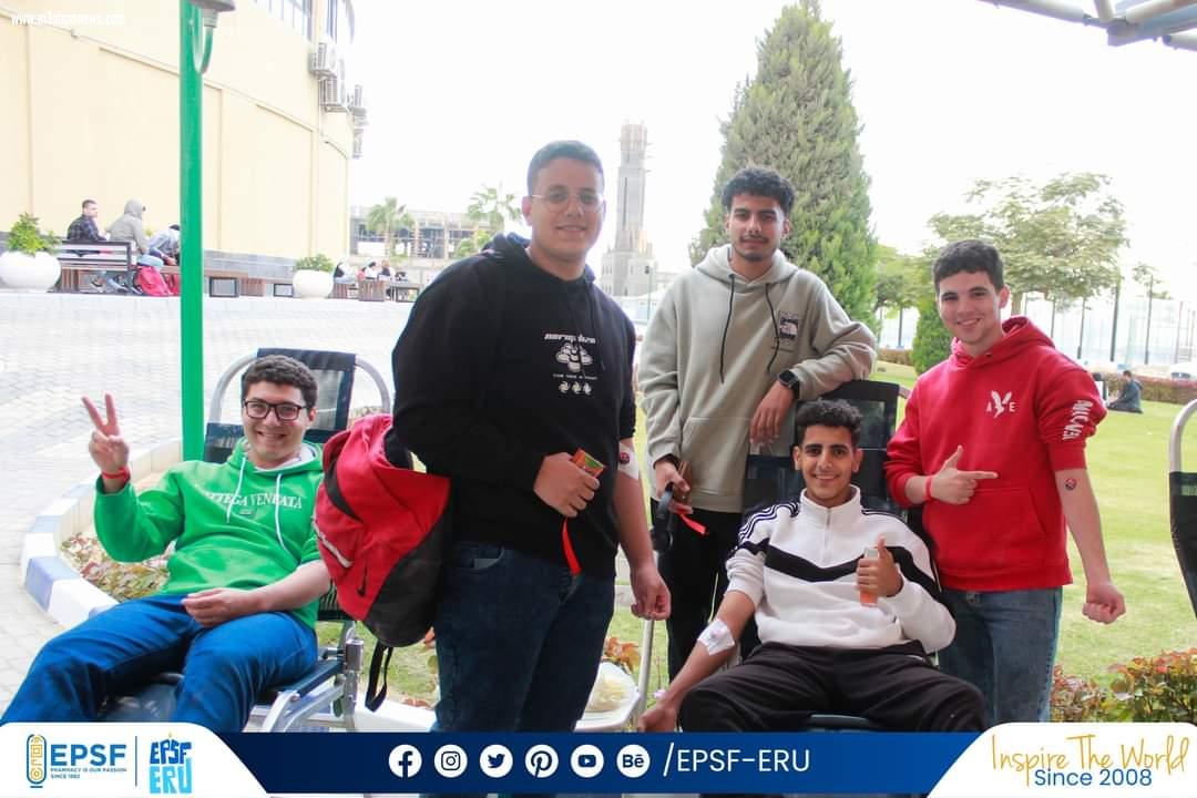 الاتحاد المصري لطلاب كلية الصيدلة بالجامعة المصرية الروسية (EPSF-ERU) يننظيم حملة كبرى للتبرع بالدم 