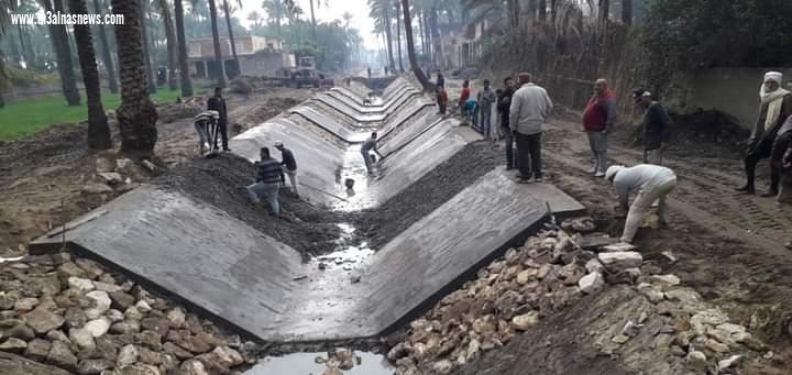 حملات نظافة وتركيب الطوب البوبيه بفوه وتبطين الترع بمطوبس