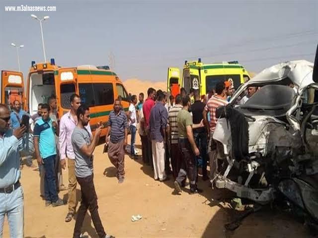 مصرع 6 أشخاص وأصابة 5 أخرين في حادث أنقلاب ميكروباص
