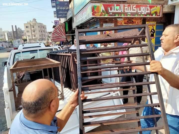 رئيس مركز ومدينة الحامول يتابع استمرار حملات رفع الاشغالات بشوارع المدينة