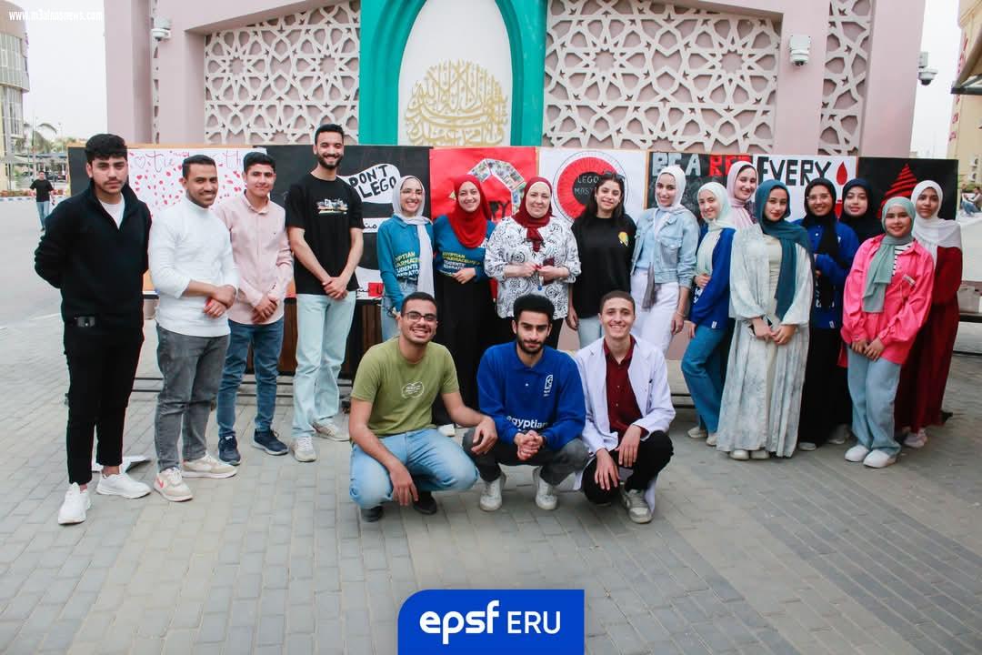 الاتحاد المصري لطلاب الصيدلة بالجامعة المصرية الروسية ... ينظم حملة للتبرع بالدم 