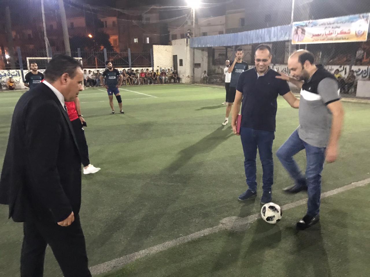 تكريم الطبيب محمود سامى في افتتاح دورة رياضية ببلطيم تحت عنوان شكرًا أطباء مصر