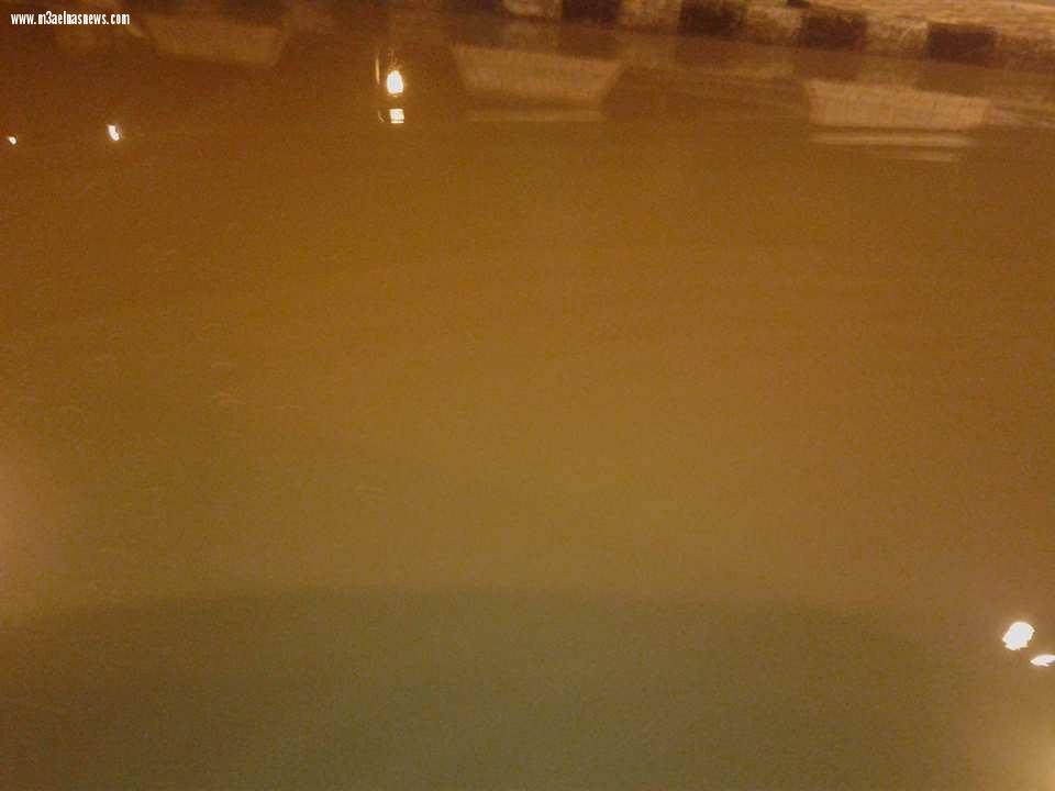 أمطار غزيرة تغرق شوارع مصيف بلطيم . صور