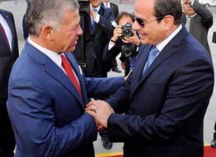  الرئيس عبد الفتاح السيسي يتلقى اتصالا هاتفيا من جلالة الملك عبدالله الثاني بن الحسين عاهل المملكة الأردنية الهاشمية  يهنئه بحلول عيد الفطر المبارك