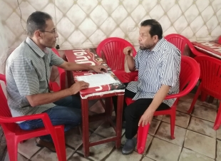 رجب حميدة نائب رئیس ارادة جيل يلتقي موسى الأمين العام للحزب بالمحافظة وعضو الهيئة العليا للحزب