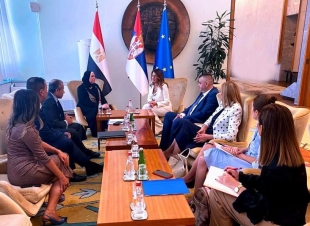 وزيرة التجارة والصناعة ونظيرتها الصربية تبحثان سبل تنمية وتطوير العلاقات الاقتصادية المشتركة بين البلدين