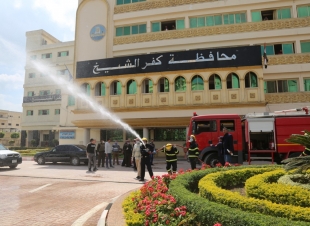 محافظ كفر الشيخ يتابع تطهير وتعقيم ديوان عام المحافظة