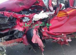 أصابة 17 عامل فى حادث تصادم بطريق البحيره الصحراوي