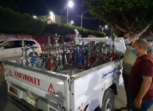غلق 3 مقاهي لضبط 31 شيشة بدسوق وضبط 80 ألف و500 قطعة شيكولاته ومستلزمات طبية بكفر الشيخ
