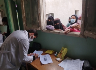  إجراء الكشف الطبي على 2120 متردداً على قافلة حياة كريمة بقلين
